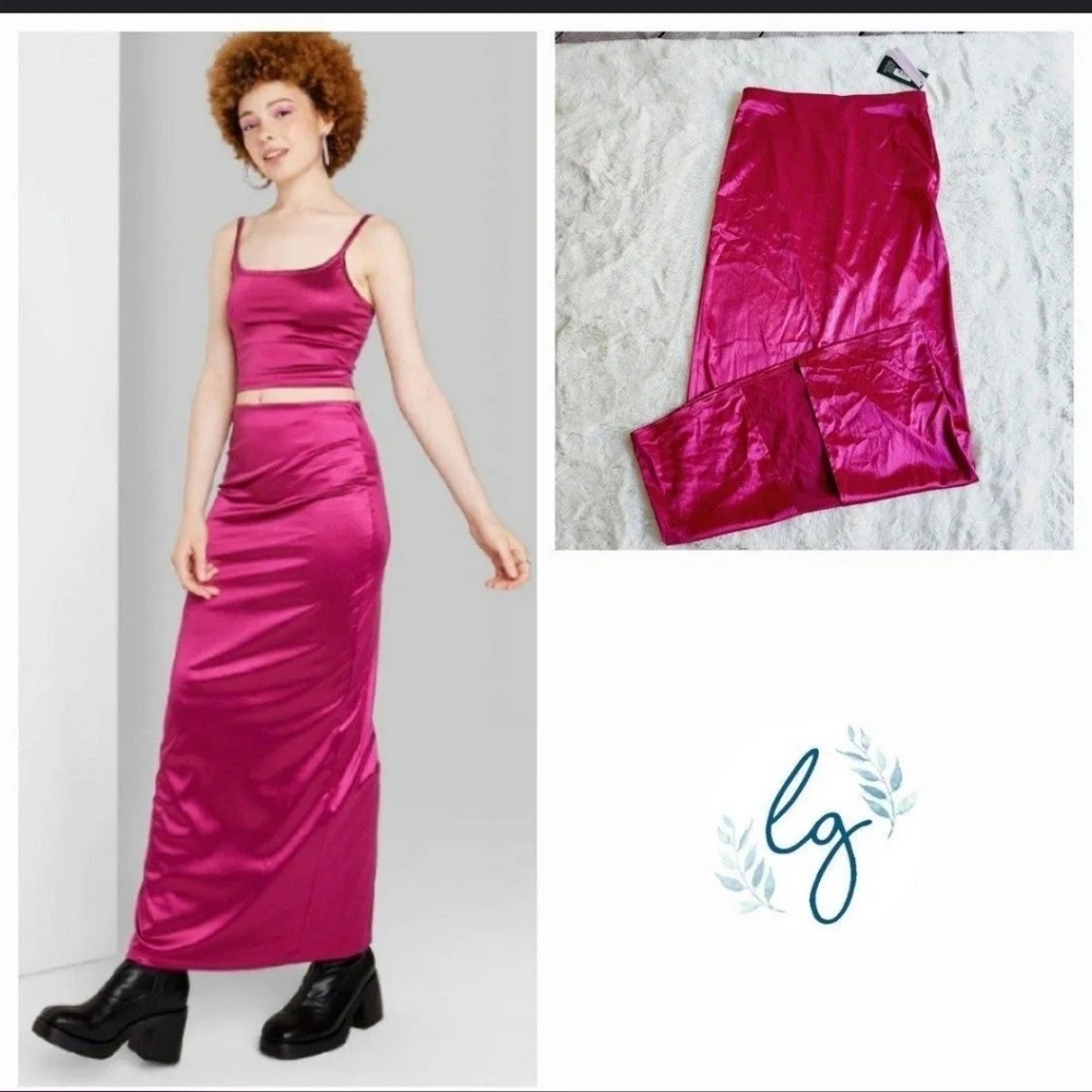 NWT Wild Fable Pink High Rise Skirt with Matching Top Size XXS